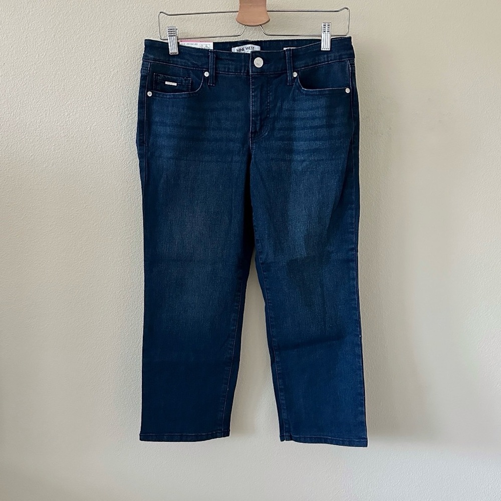 Nine West Blue Chrystie Capri Jeans Size 6